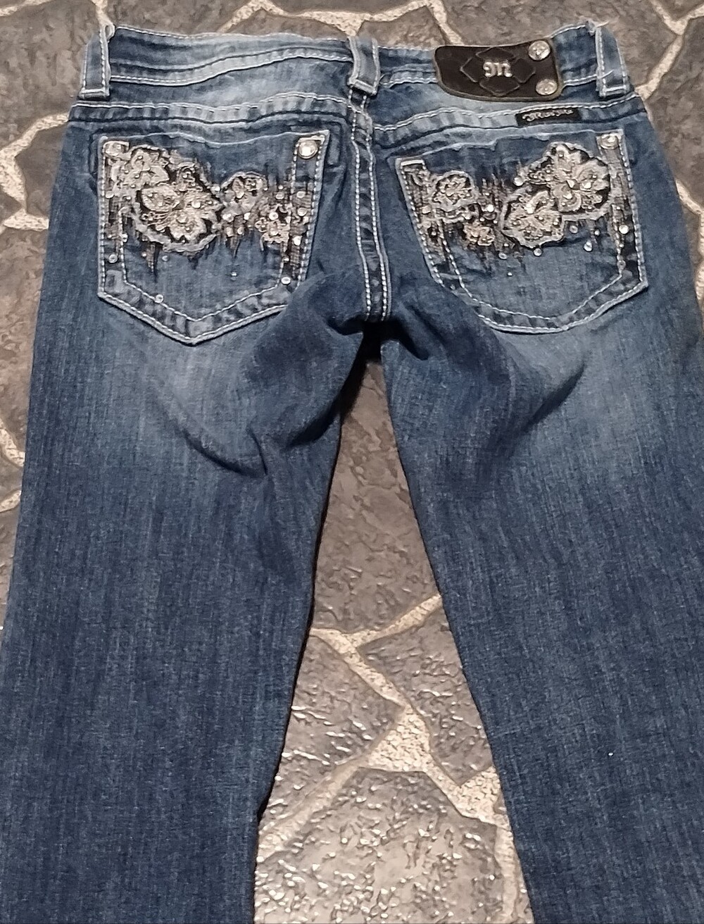 MISS ME JP5497B Low Rise Boot Cut Jeans 25 " x 34 " Y2K VINTAGE